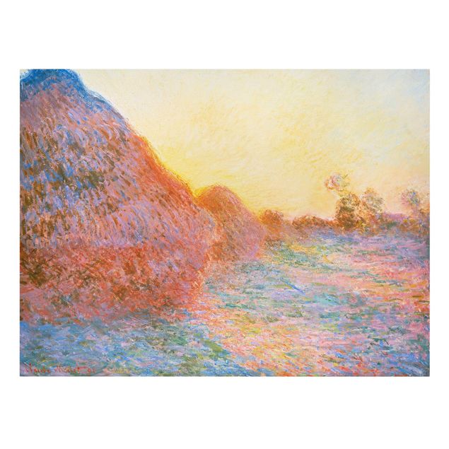 quadros de paisagens Claude Monet - Haystack In Sunlight