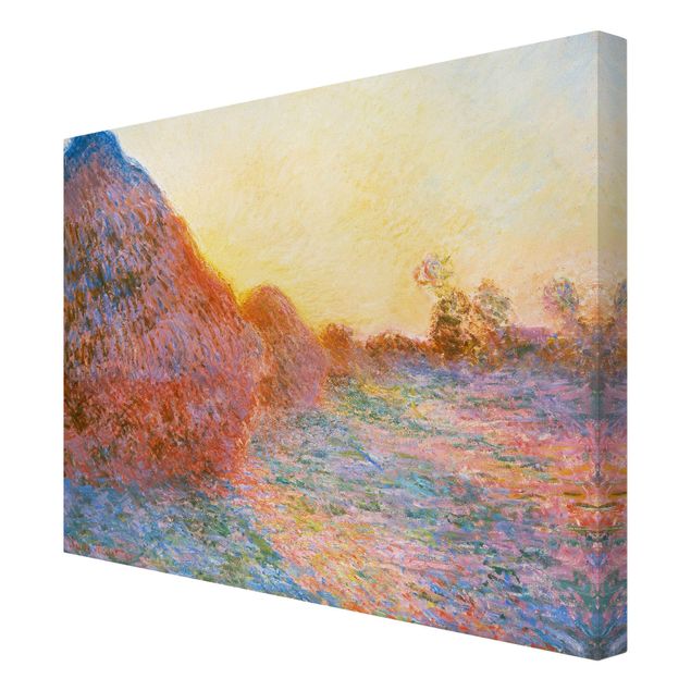 Telas decorativas réplicas de quadros famosos Claude Monet - Haystack In Sunlight