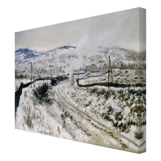 Quadros paisagens Claude Monet - Train In The Snow At Argenteuil