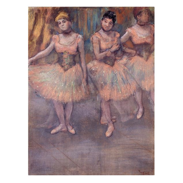 Telas decorativas réplicas de quadros famosos Edgar Degas - Three Dancers before Exercise
