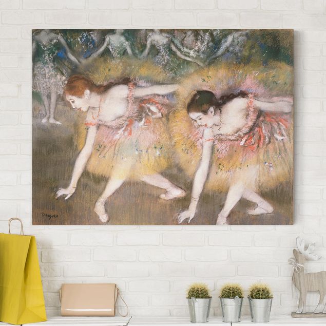 quadro de bailarina Edgar Degas - Dancers Bending Down