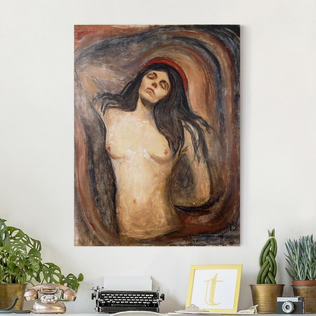Quadros movimento artístico Expressionismo Edvard Munch - Madonna