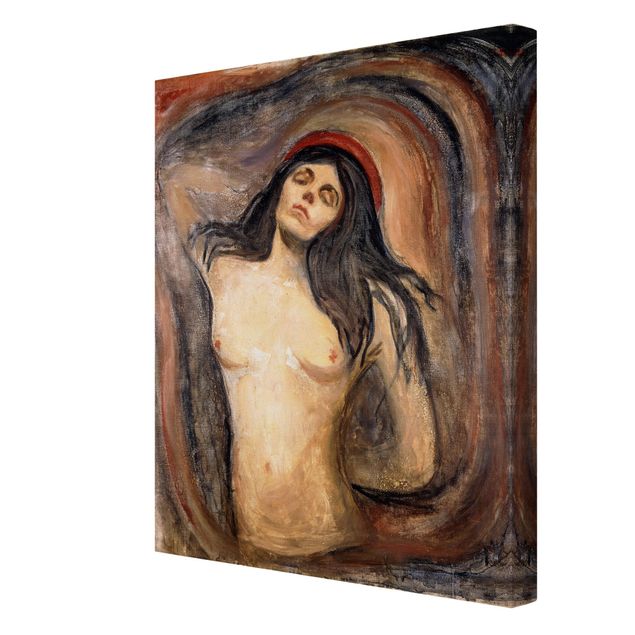 Telas decorativas réplicas de quadros famosos Edvard Munch - Madonna
