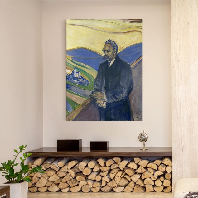 decoraçao para parede de cozinha Edvard Munch - Portrait of Friedrich Nietzsche