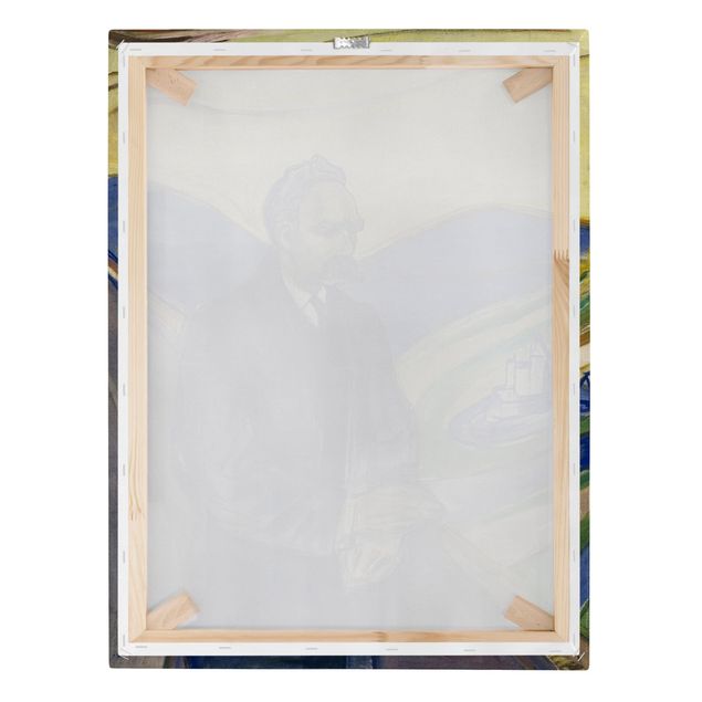 Quadros retratos Edvard Munch - Portrait of Friedrich Nietzsche