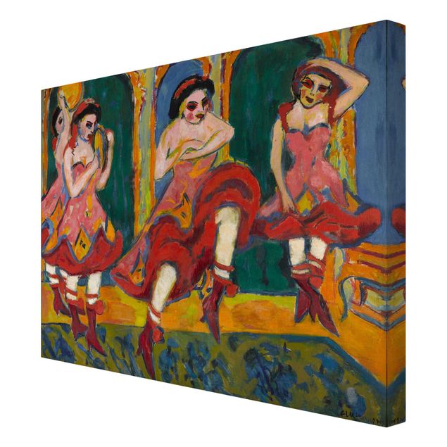 Quadros multicoloridos Ernst Ludwig Kirchner - Czardas Dancers