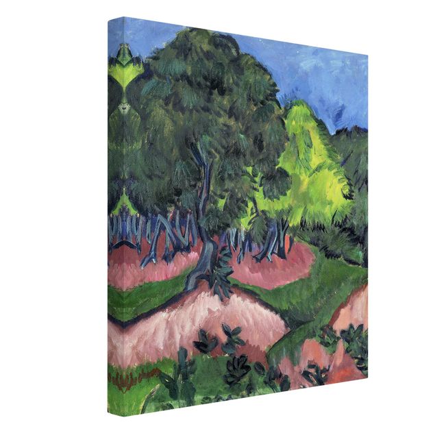 Quadros paisagens Ernst Ludwig Kirchner - Landscape with Chestnut Tree