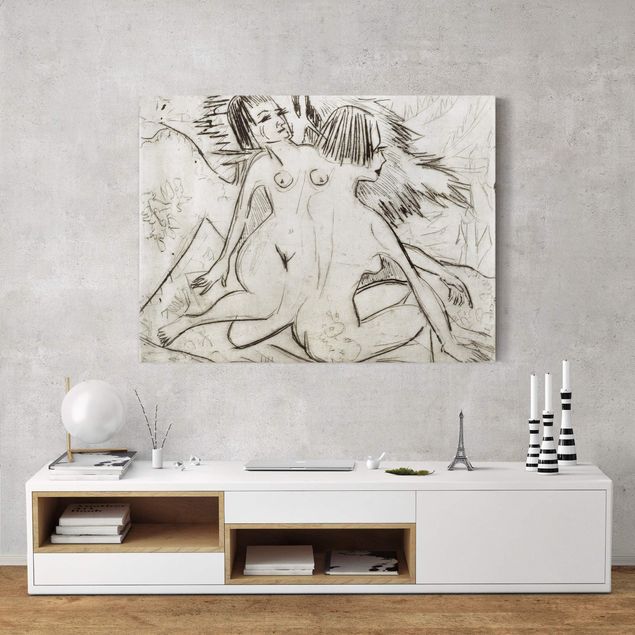 Quadros por movimento artístico Ernst Ludwig Kirchner - Two Young Nudes