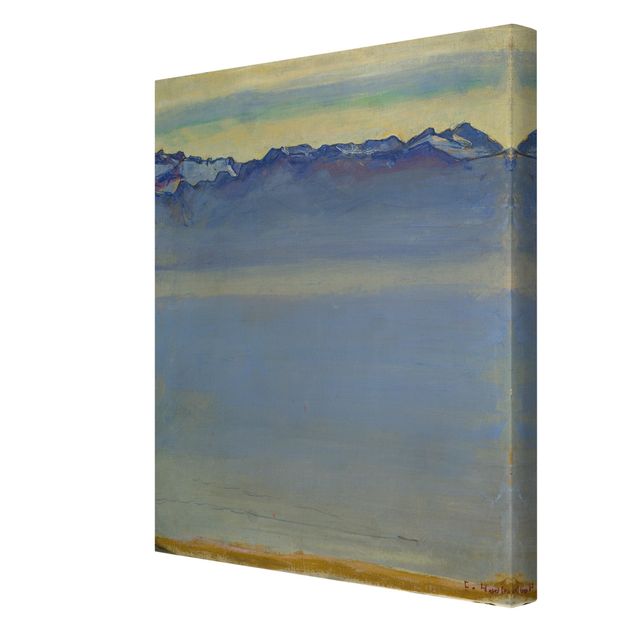 Telas decorativas réplicas de quadros famosos Ferdinand Hodler - Lake Geneva with Savoyer Alps