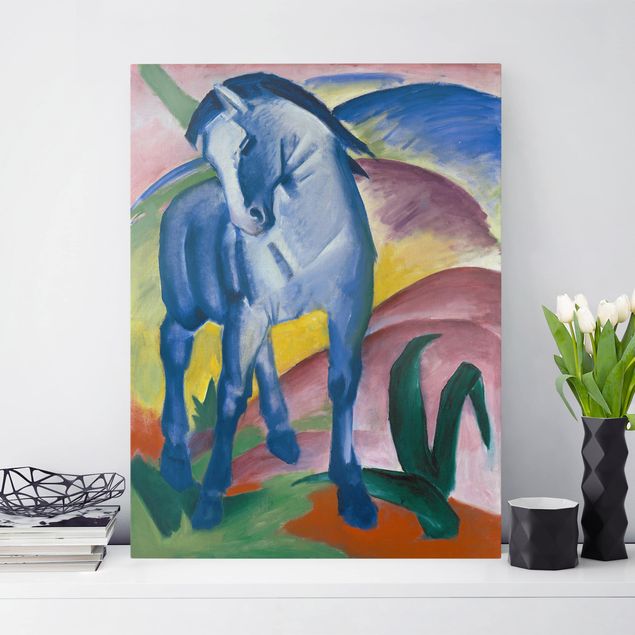 Quadros movimento artístico Expressionismo Franz Marc - Blue Horse I