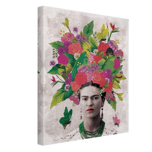quadros de flores Frida Kahlo - Flower Portrait
