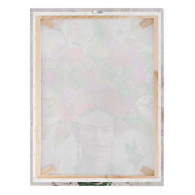 decoração quadros Frida Kahlo - Flower Portrait