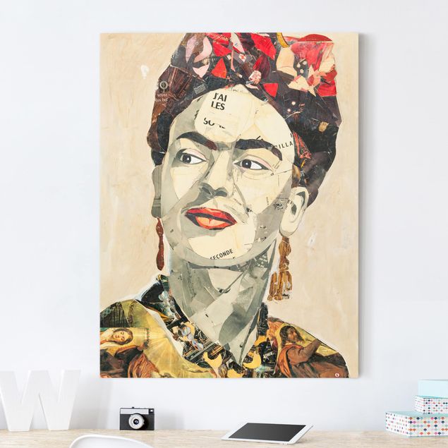 decoraçao para parede de cozinha Frida Kahlo - Collage No.2