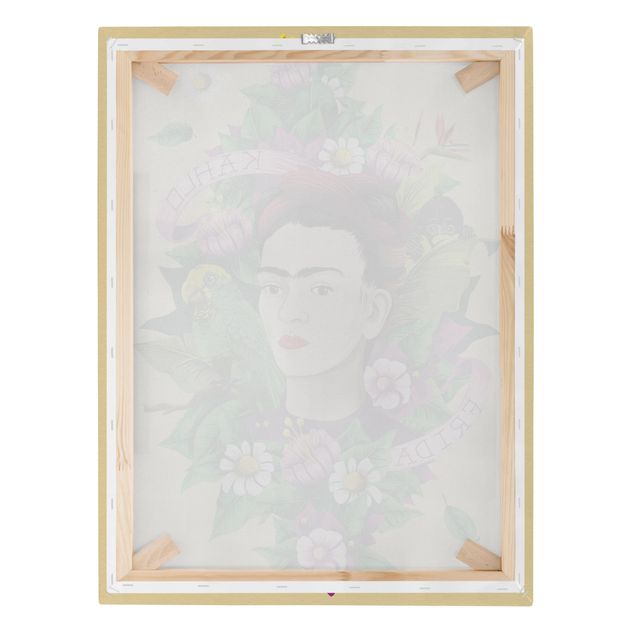 quadros em tela Frida Kahlo - Frida, Äffchen und Papagei