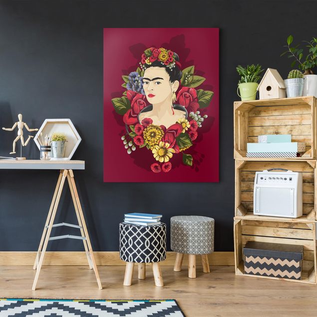Telas decorativas flores Frida Kahlo - Roses