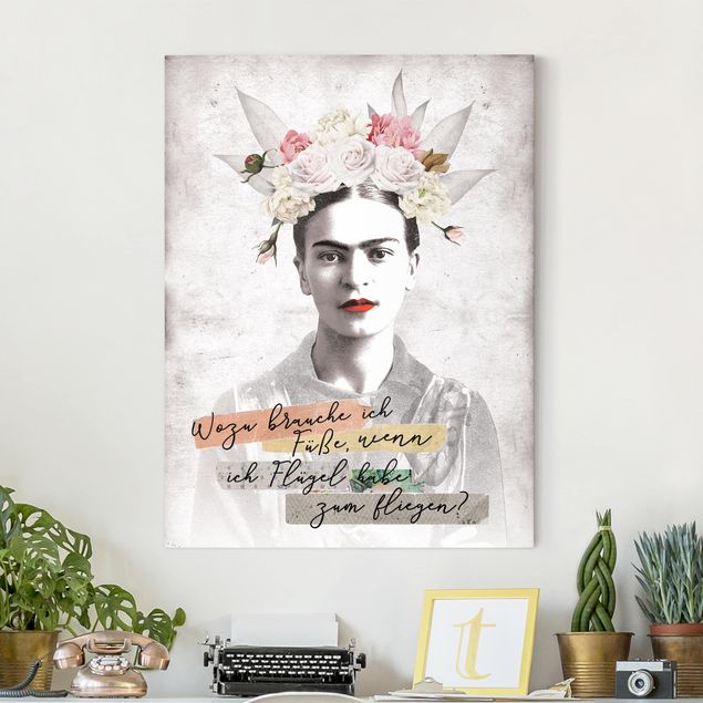 decoraçao para parede de cozinha Frida Kahlo - A quote