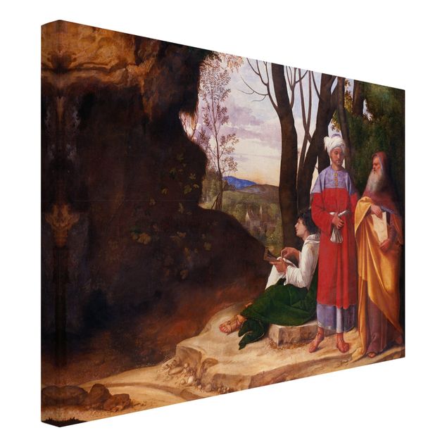 Telas decorativas réplicas de quadros famosos Giorgione - The Three Philosophers