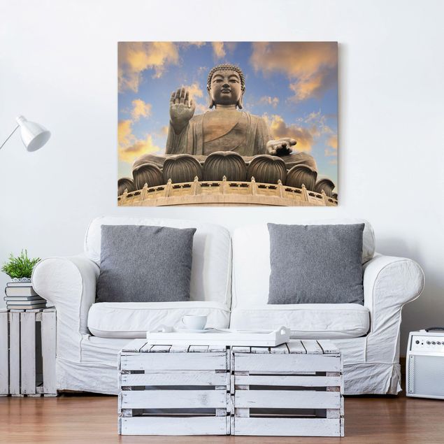 Telas decorativas zen Big Buddha