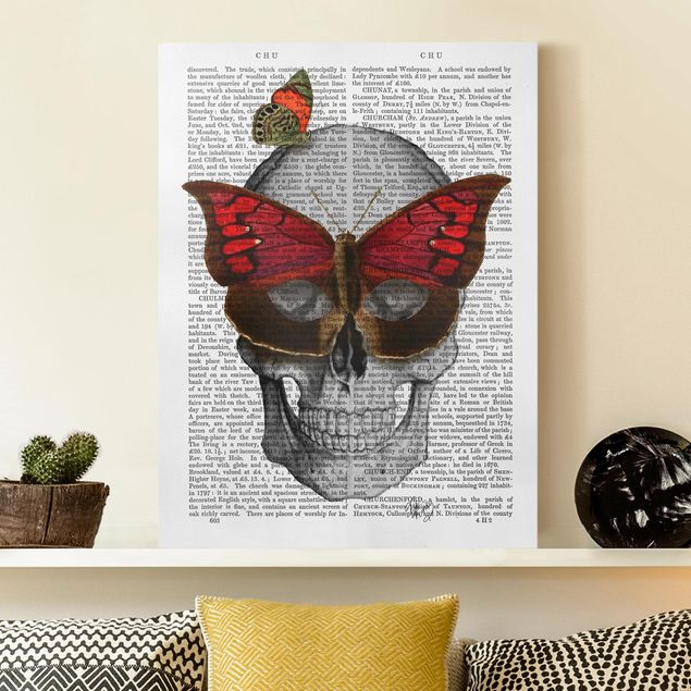 Telas decorativas borboletas Scary Reading - Butterfly Mask