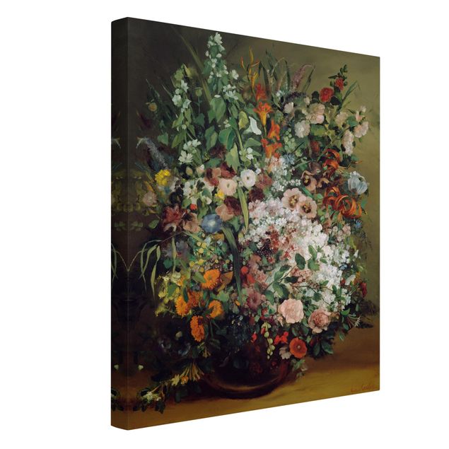 Quadros por movimento artístico Gustave Courbet - Bouquet of Flowers in a Vase
