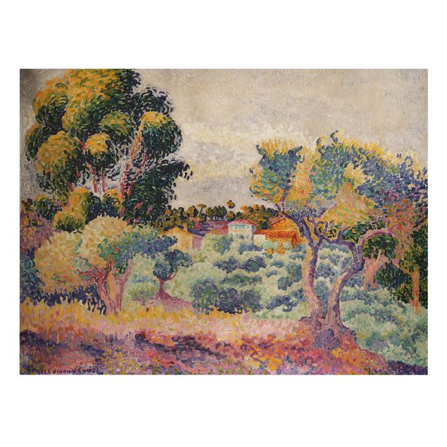 Telas decorativas réplicas de quadros famosos Henri Edmond Cross - Eucalyptus And Olive Grove