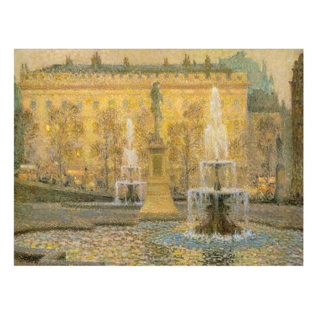 Telas decorativas réplicas de quadros famosos Henri Le Sidaner - Trafalgar Square, London