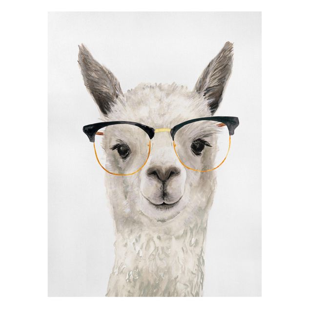 quadro animais quarto bebé Hip Lama With Glasses I