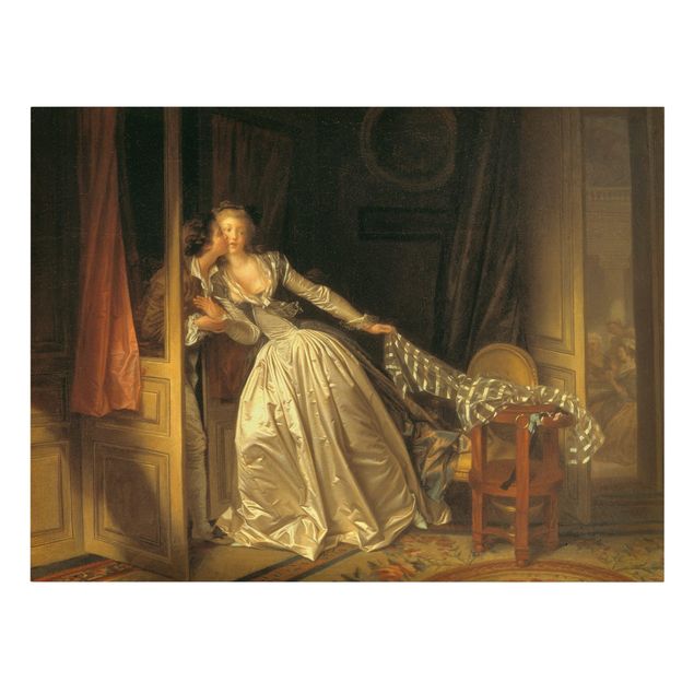 Quadros famosos Jean Honoré Fragonard - The Stolen Kiss