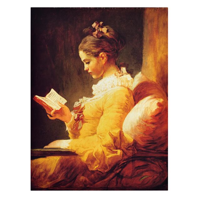 Quadros famosos Jean Honoré Fragonard - Young Girl Reading