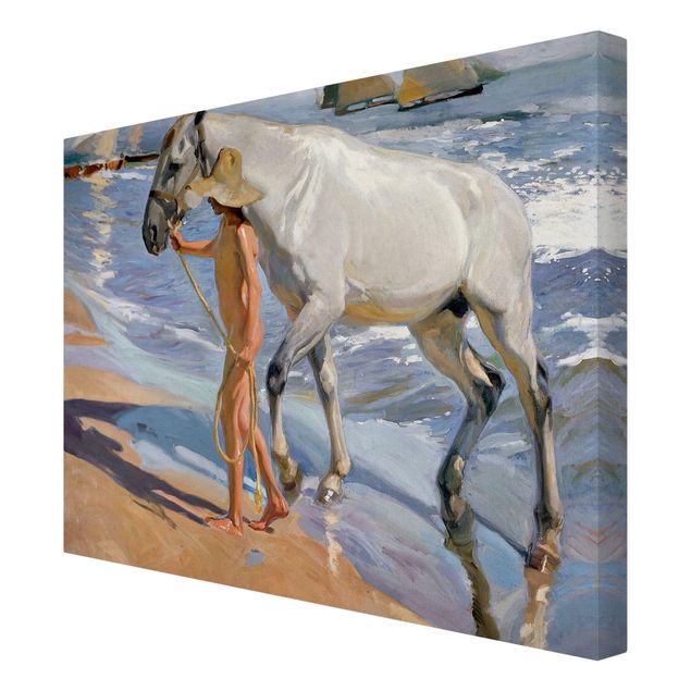 quadro de praia Joaquin Sorolla - The Horse’S Bath