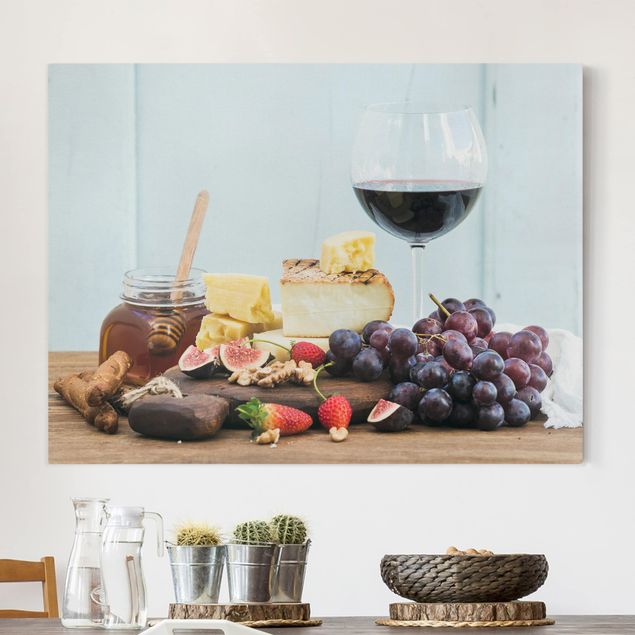 decoraçao para parede de cozinha Cheese And Wine