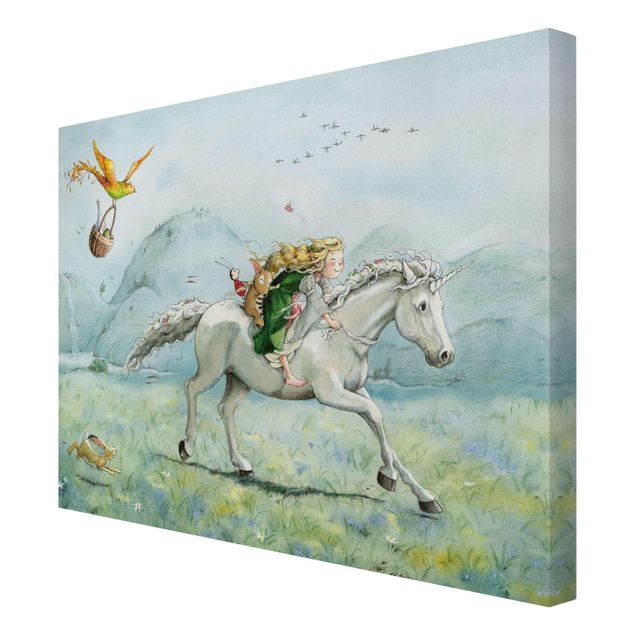 decoração quadros Lilia the little Princess- On The Unicorn