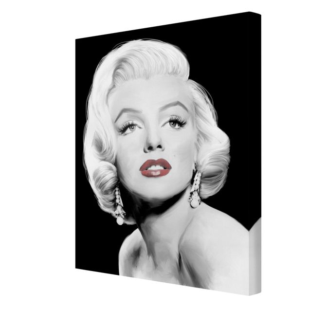 quadros para parede Marilyn With Earrings