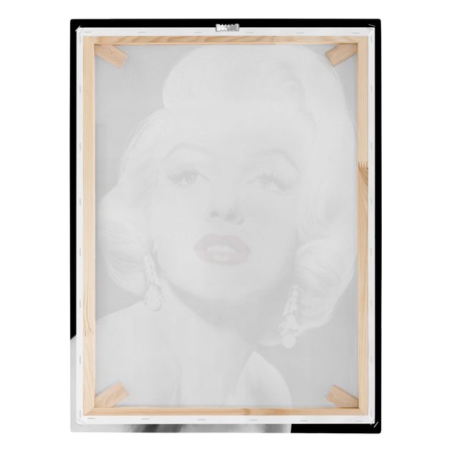 quadros em tela Marilyn With Earrings