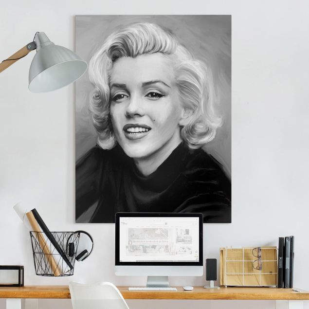 Telas decorativas em preto e branco Marilyn In Private
