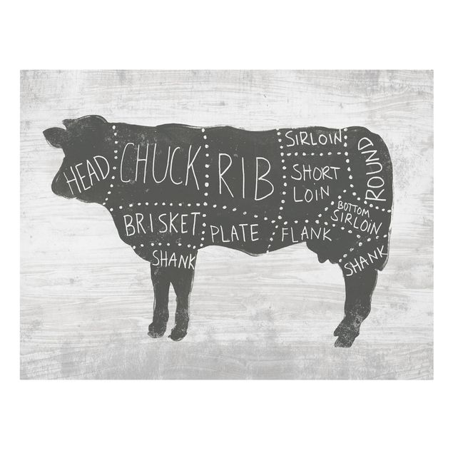 Quadros preto e branco Butcher Board - Beef