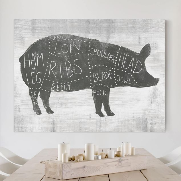decoraçoes cozinha Butcher Board - Pig