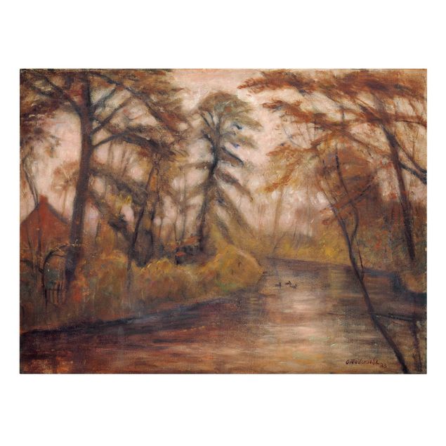 quadros de paisagens Otto Modersohn - Dusk (Autumn At The Wümme)