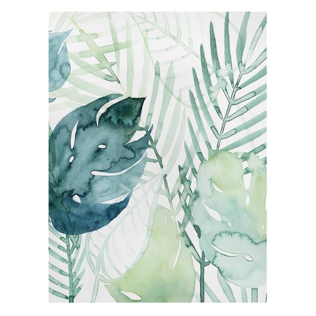 Quadros verdes Palm Fronds In Watercolour I