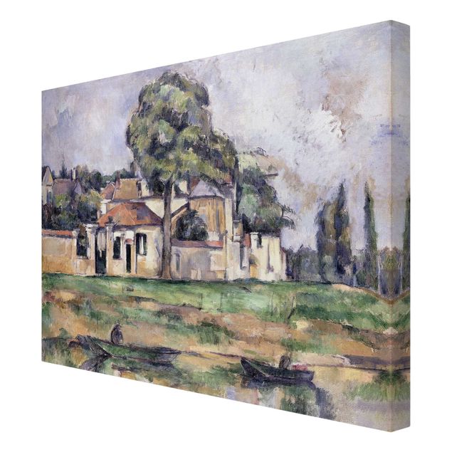 Telas decorativas cidades e paisagens urbanas Paul Cézanne - Banks Of The Marne