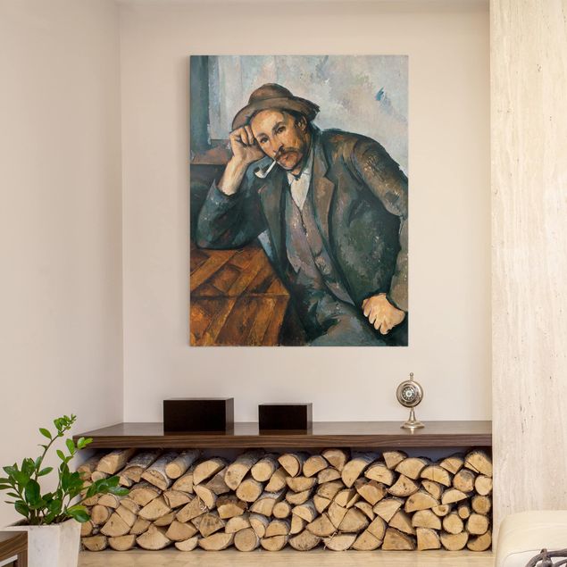 Quadros movimento artístico Impressionismo Paul Cézanne - The Pipe Smoker