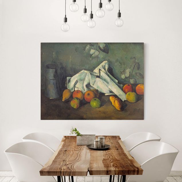 Quadros movimento artístico Impressionismo Paul Cézanne - Still Life With Milk Can And Apples