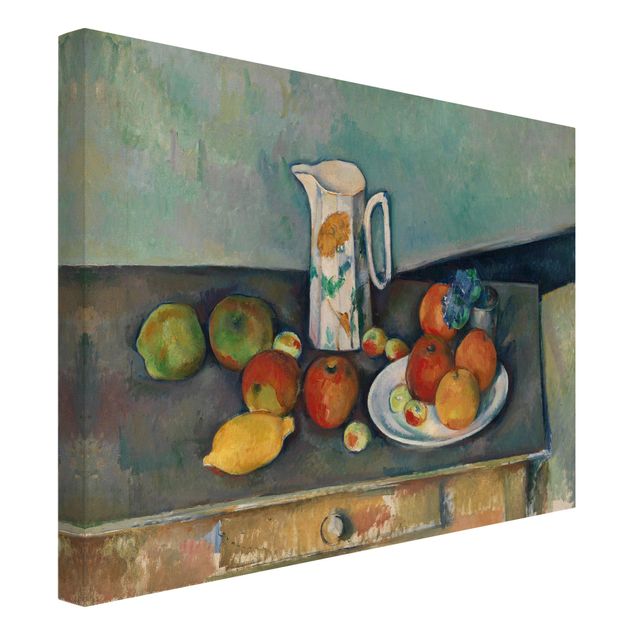 Quadros por movimento artístico Paul Cézanne - Still Life With Milk Jug And Fruit