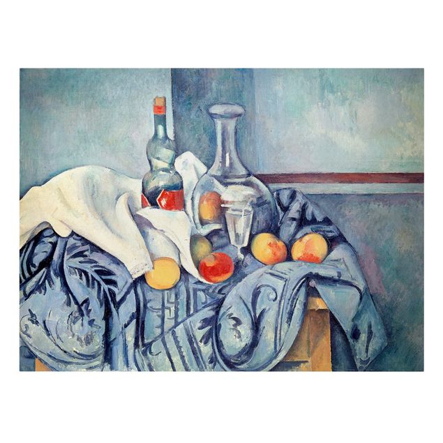 Quadros por movimento artístico Paul Cézanne - Still Life With Peaches And Bottles
