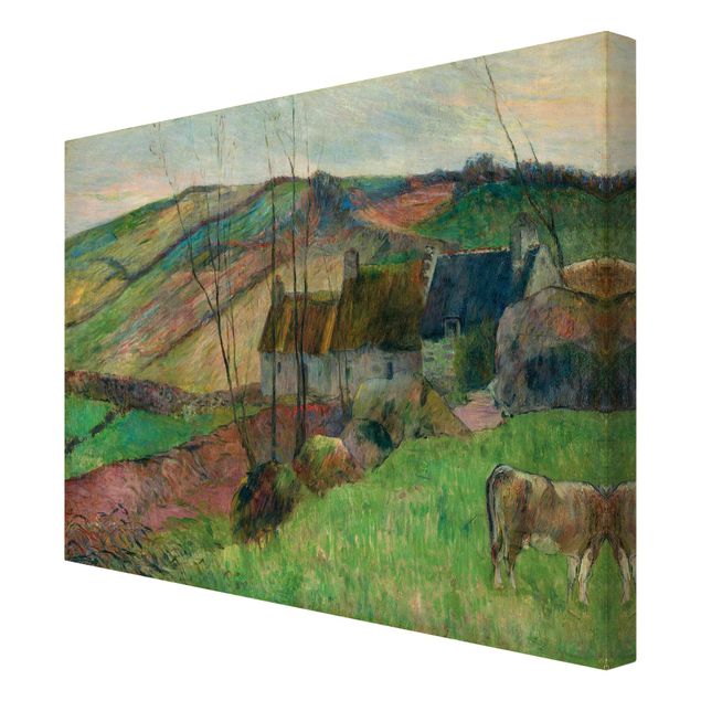 Quadros paisagens Paul Gauguin - Cottages On The Side Of Montagne Sainte-Marguerite