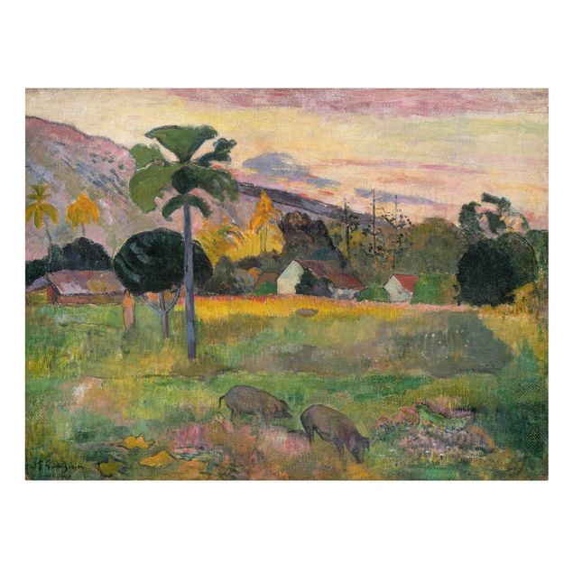 Telas decorativas réplicas de quadros famosos Paul Gauguin - Haere Mai (Come Here)