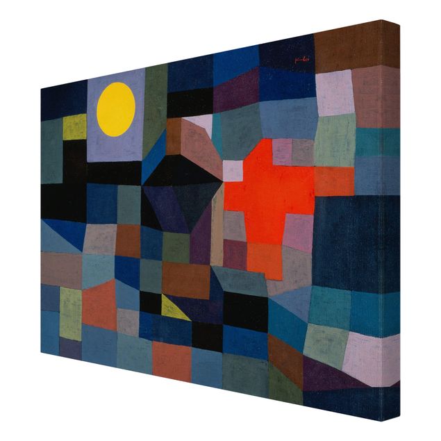 quadro azul Paul Klee - Fire At Full Moon