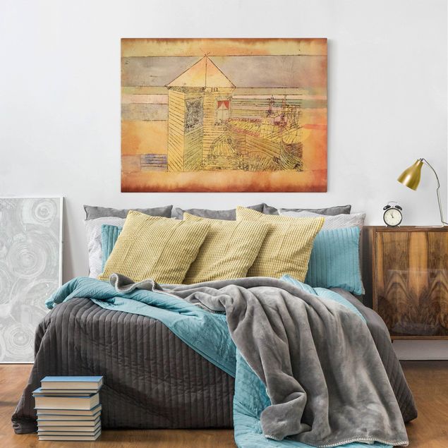Telas decorativas réplicas de quadros famosos Paul Klee - Wonderful Landing, Or '112!'