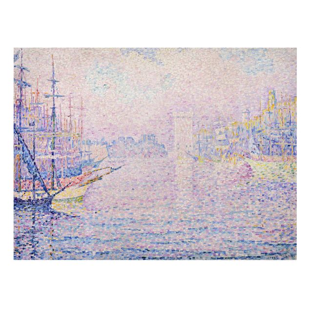 Telas decorativas réplicas de quadros famosos Paul Signac - The Port Of Marseille, Morning Mist