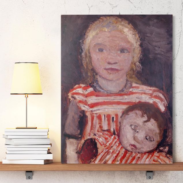 Quadros movimento artístico Expressionismo Paula Modersohn-Becker - Girl with Doll